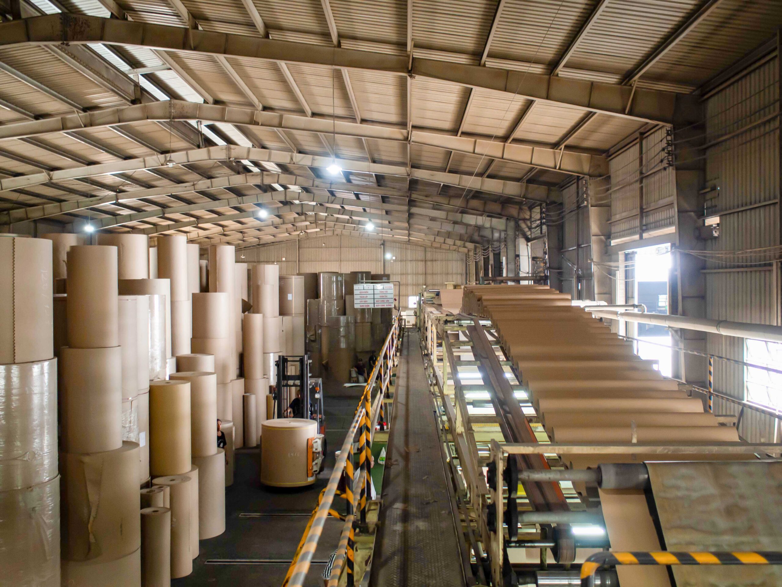 Interior of large packaging warehouse