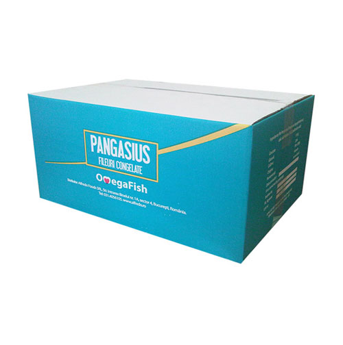 Custom blue printed packaging box